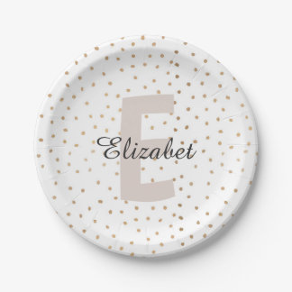 Monogramm für personalisierte Individuelle Name Pappteller