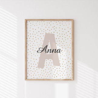 Monogramm für personalisierte Individuelle Name Poster