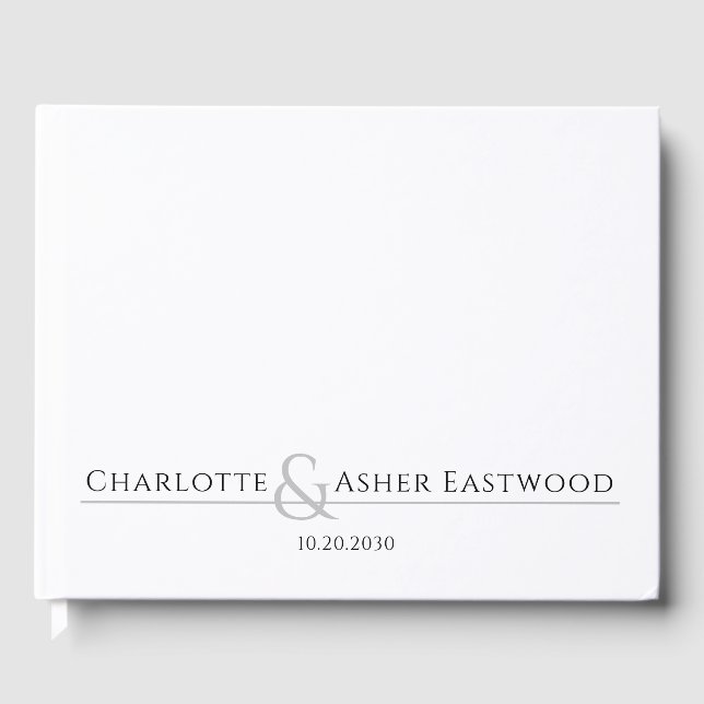 Monogramm für personalisierte Paare Gästebuch (Vorderseite)