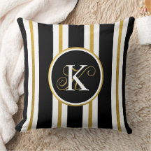Monogramm für personalisierte schwarze und goldene