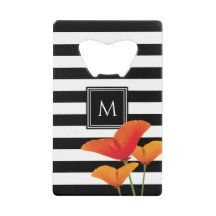 Monogramm für Poppy Chic Black Stripes