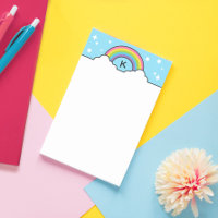Monogramm für Regenbogenwolken und -stars