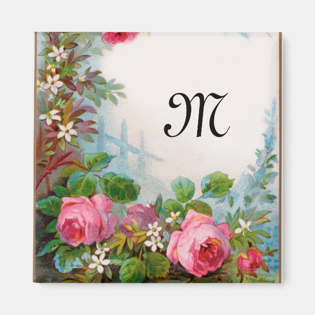 MONOGRAMM FÜR Rose UND JASMINEN Magnet (Vorne)