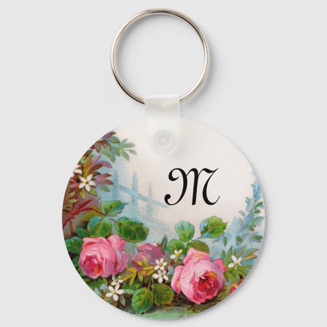 MONOGRAMM FÜR Rose UND JASMINEN Schlüsselanhänger (Vorderseite)