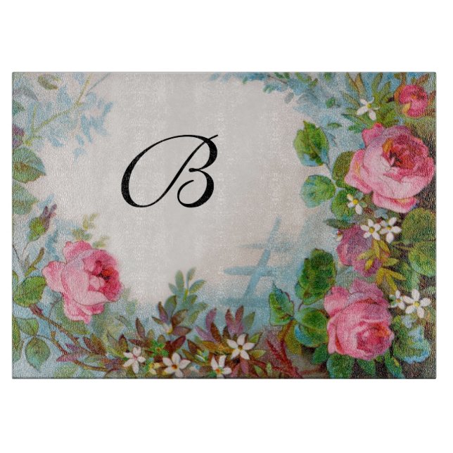 MONOGRAMM FÜR Rose UND JASMINEN Schneidebrett (Vorderseite)