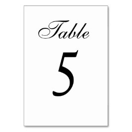 Monogramm für Schwarz und Weiß Tischnummer