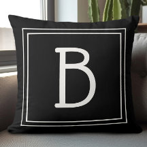Monogramm für Schwarz-weiße benutzerdefinierte Anf