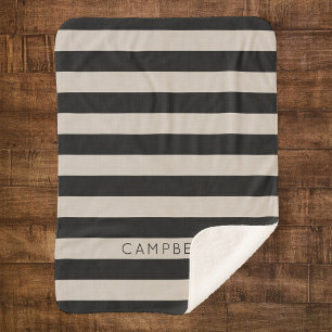 Monogramm für schwarze und Elfenbeinstreifen   Bau Sherpadecke