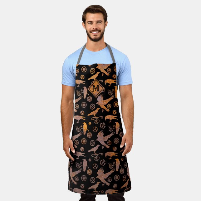 Monogramm für Steampunkratzengeere Schürze (Getragen)