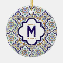 Monogramm für Vintage botanische ZierTiles Keramik Ornament