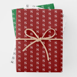 Monogramm für Weihnachtspapier Geschenkpapier Set