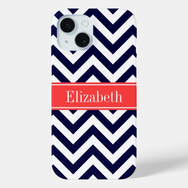 Monogramm für Zickzack Korallenschildkröte Case-Mate iPhone Hülle (Rückseite)