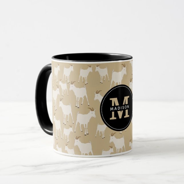 Monogramm für Ziegenhaltung Tasse (Vorderseite Links)