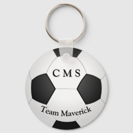 Monogramm Fußball-Sondertext Schlüsselanhänger