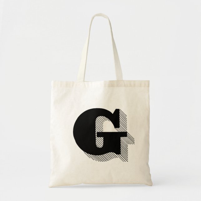 Monogramm "G" Totbeutel Tragetasche (Vorne)