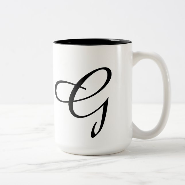 Monogramm-G Zweifarbige Tasse (Rechts)