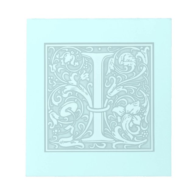 Monogramm geblüht - I Notizblock (Vorderseite)