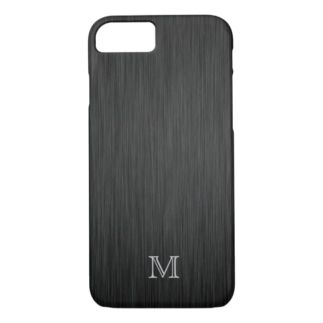 Monogramm gebürsteter Metallblick iPhone 7 Kasten Case-Mate iPhone Hülle (Rückseite)