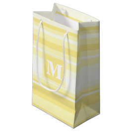 Monogramm gelbe Streifen Kleine Geschenktüte