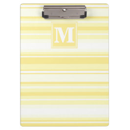 Monogramm gelbe Streifen Klemmbrett