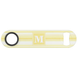Monogramm gelbe Streifen Speedflaschenöffner