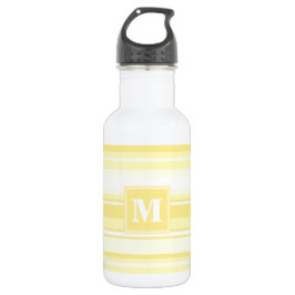 Monogramm gelbe Streifen Trinkflasche
