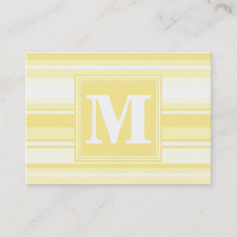 Monogramm gelbe Streifen Visitenkarte