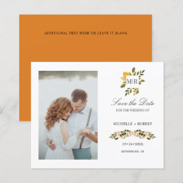 Monogramm Gelbes Foto mit blühenden Blüten