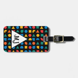 Monogramm Gepäckanhänger, farbig, Reisezubehör Gepäckanhänger