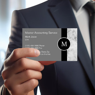 Monogramm Geschäftskarten für Buchhalter Visitenkarte