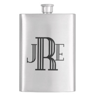 Monogramm-Geschenk-Flasche für die Männer - Flachmann