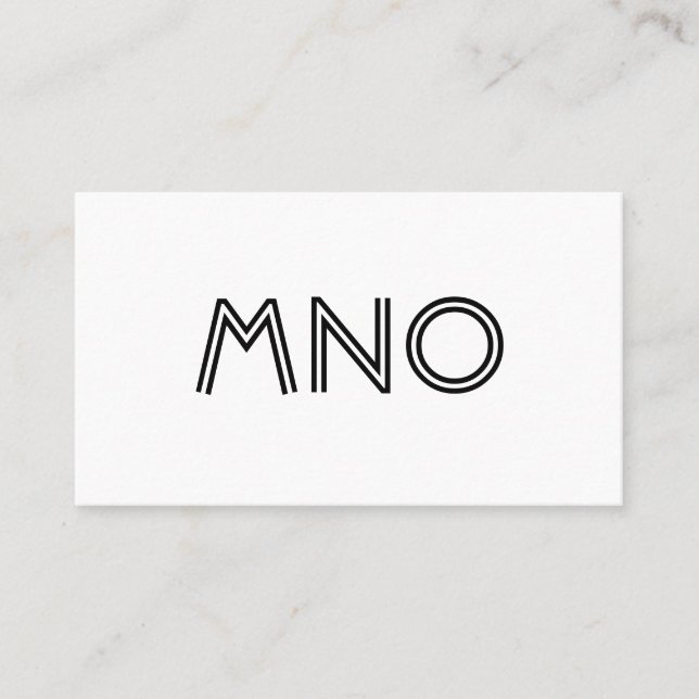 Monogramm-Gewohnheits-Text Visitenkarte (Vorderseite)