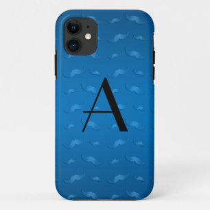 Monogramm glänzendes blaues Schnurrmuster title_seo2
