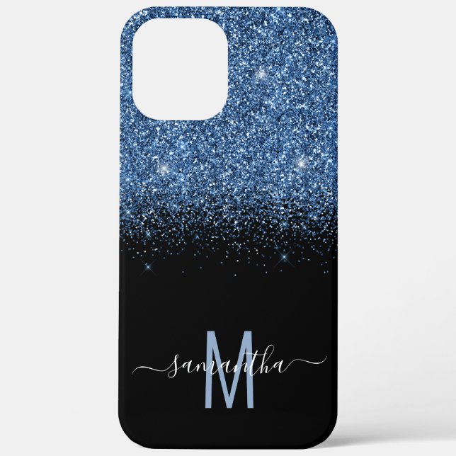Monogramm Glitter verblassende Kalligrafie Name  B Case-Mate iPhone Hülle (Rückseite)