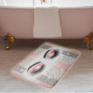 Monogramm Glitter Wimpern  Badematte