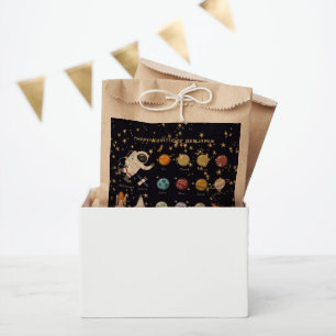 Monogramm-Glitzer des Sonnensystems Astronaut Cool Geschenktütchen