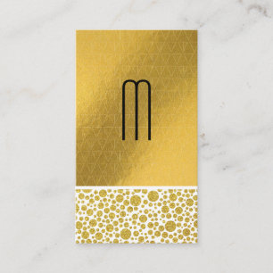 Monogramm   Glitzer Polka Dot   Lux Geometric Visitenkarte