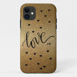 Monogramm Gold mit Liebe Case-Mate iPhone Hülle