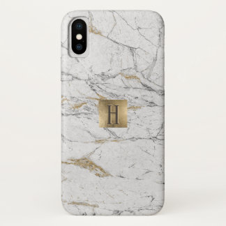 Monogramm-Goldaufkleber-modischer weißes Case-Mate iPhone Hülle