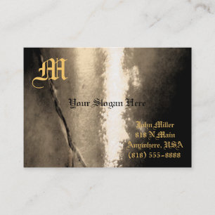 Monogramm-GoldVintage Metallgeschäfts-Karte Visitenkarte