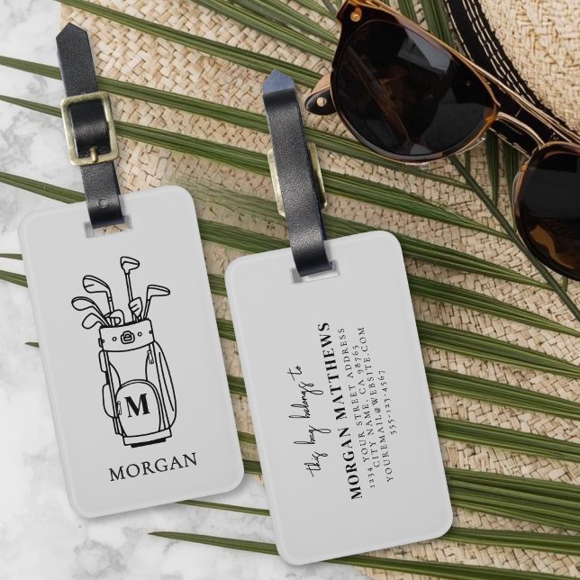 Monogramm-Golf Gepäckanhänger (Monogram Golf Luggage Tag )