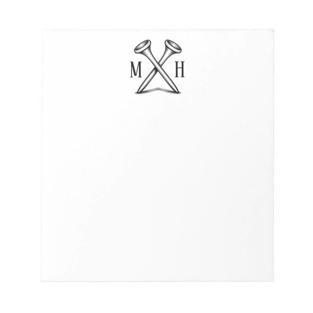 Monogramm Golf Notizblock (Vorderseite)