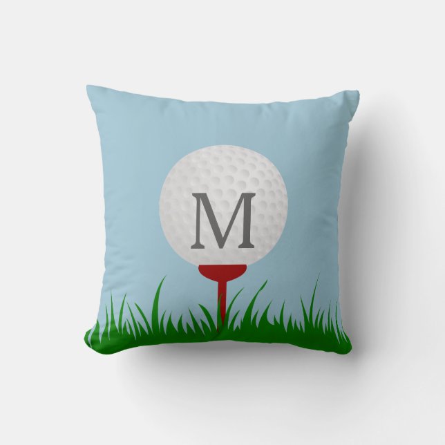 Monogramm-Golf-Wurfs-Kissen Kissen (Vorderseite)