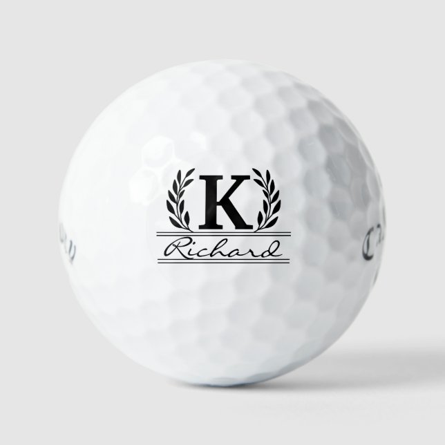 Monogramm-Golfbälle - Personalisierte Initialen un Golfball (Vorderseite)