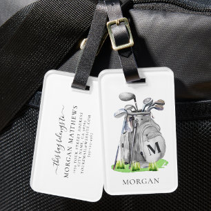 Monogramm-Golftasche Gepäckanhänger
