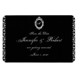 Monogramm Gothic-Rahmen Save the Date Magnet