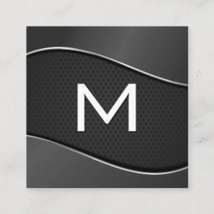Monogramm Gradient Background Mesh Quadratische Visitenkarte