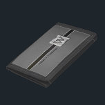 Monogramm, grau und schwarz mit Silberakzenten Trifold Geldbörse<br><div class="desc">Dreifache Brieftasche. ⭐ Dieses Produkt ist zu 100% benutzerdefinierbar. *****Klicken Sie auf die SCHALTFLÄCHE ANKLICKEN, um hinzuzufügen, zu löschen, zu verschieben, zu verändern, umzudrehen, zu drehen, etc... alle Grafiken oder Texte oder verwenden Sie die Eingabefelder. 99% meiner Designs in meinem Geschäft sind in Schichten gemacht. Damit können Sie die Größe...</div>