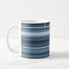 Monogramm graublaue Streifen Kaffeetasse