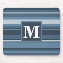 Monogramm graublaue Streifen